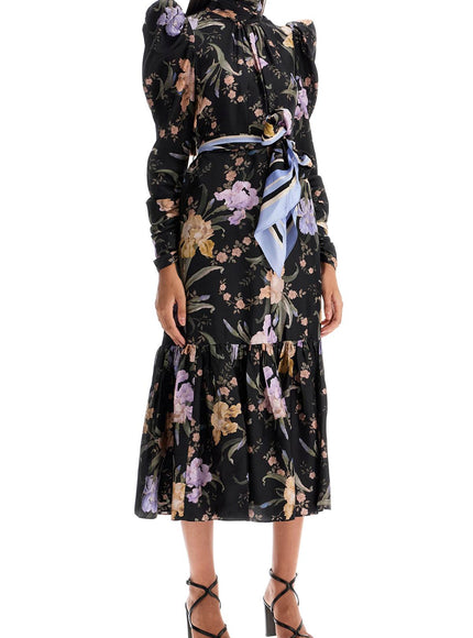 Zimmermann eden midi dress with floral print