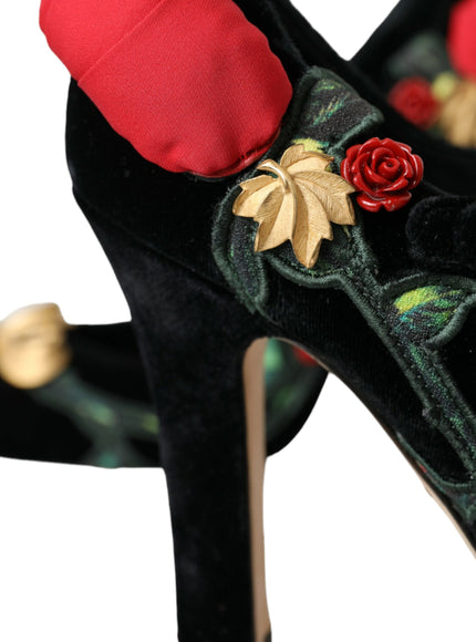 a close up of a pair of shoes with flowers on them