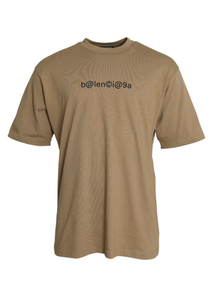 Balenciaga Brown Cotton Symbolic Jersey Vintage Crew Neck T-shirt