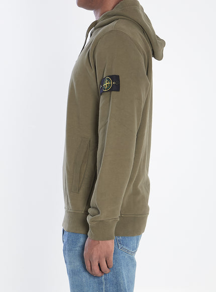 Stone Island Organic Cotton Hooded Sweatshirt