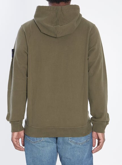 Stone Island Organic Cotton Hooded Sweatshirt