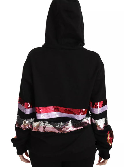 Dolce & Gabbana DG Sequined Hooded Pullover Sweater