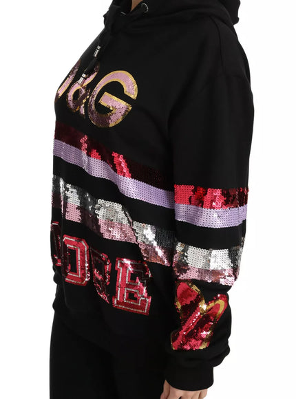 Dolce & Gabbana DG Sequined Hooded Pullover Sweater