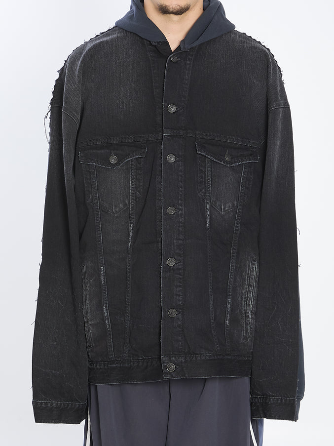 Balenciaga Oversized Layered Jacket Black