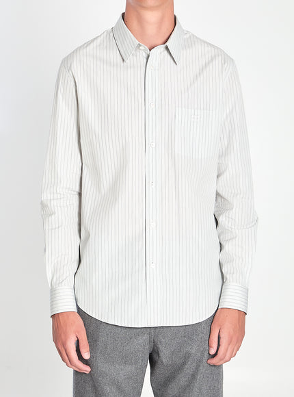 Celine Striped Cotton Shirt Grey