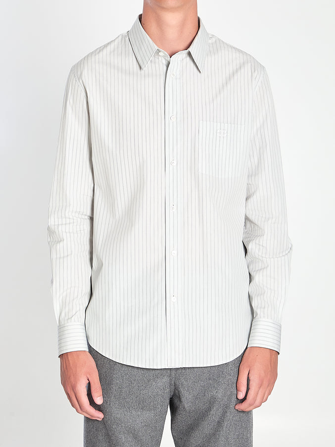 Celine Striped Cotton Shirt Grey