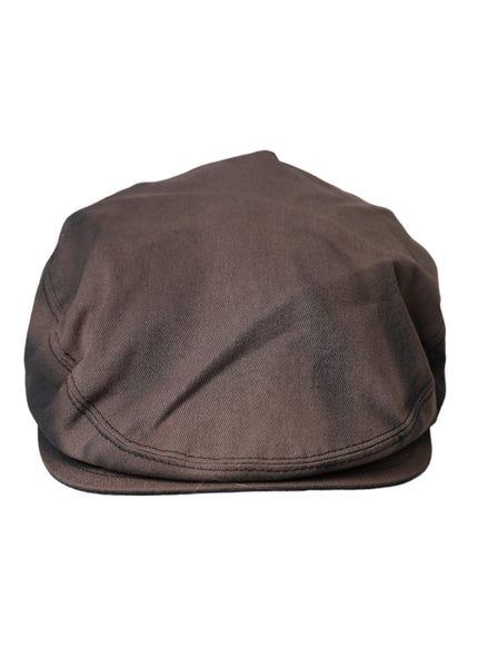 Dolce & Gabbana Brown Cotton Cloth Newsboy Hat Men