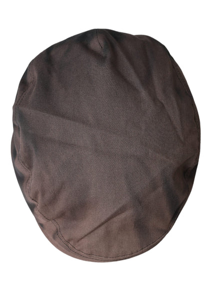 Dolce & Gabbana Brown Cotton Cloth Newsboy Hat Men