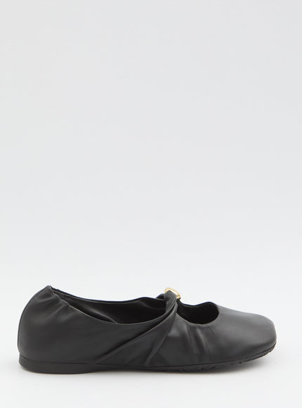 Loewe Pebble Ballerina In Nappa Leather Black