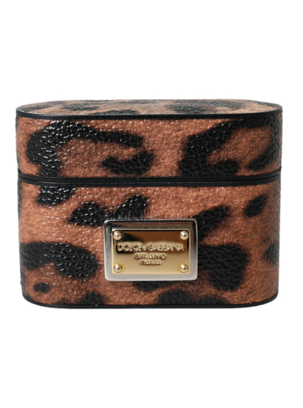 a brown and black leopard print box