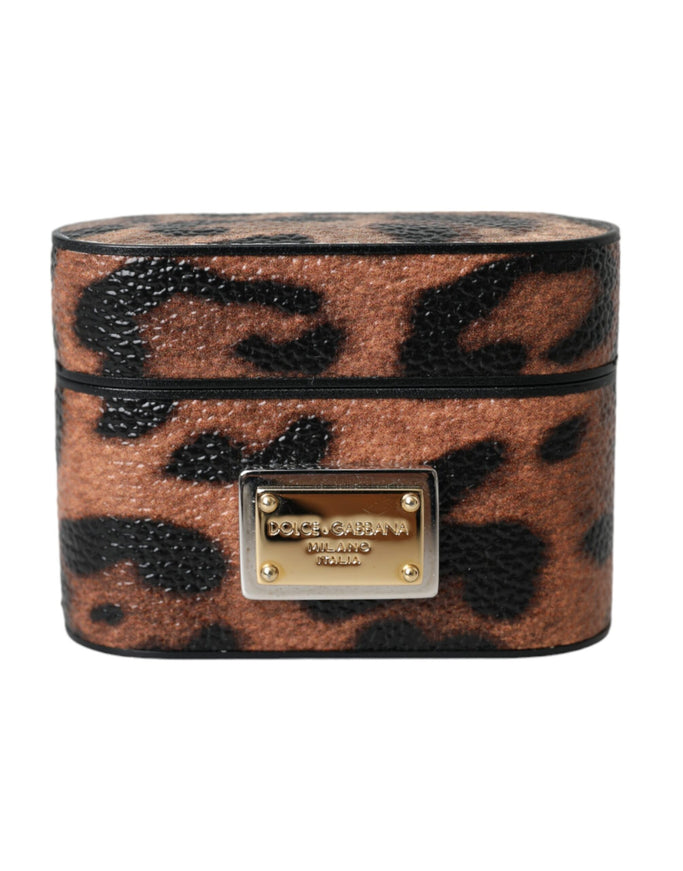 a brown and black leopard print box