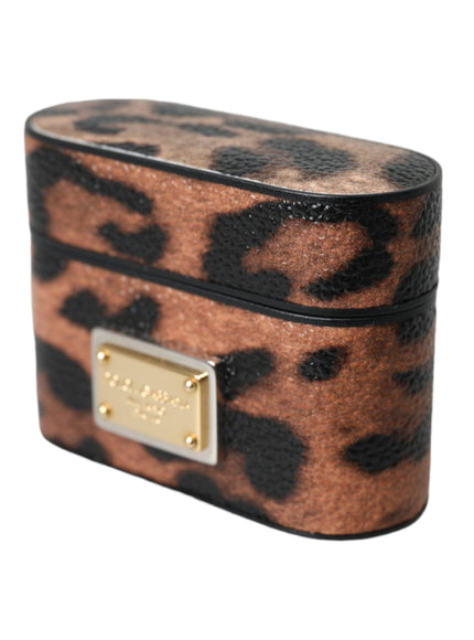 a brown and black leopard print box