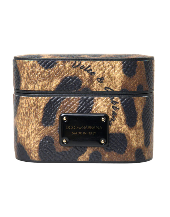 a leopard print box on a white background