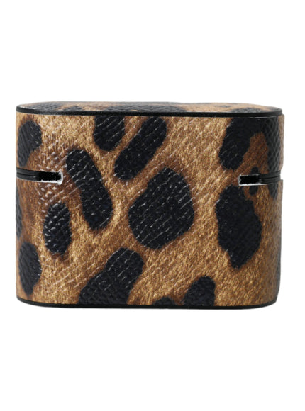 a brown and black leopard print box