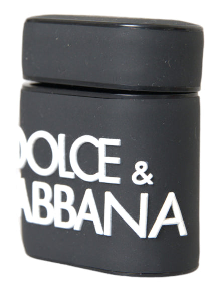 a close up of a black container with white writing on it