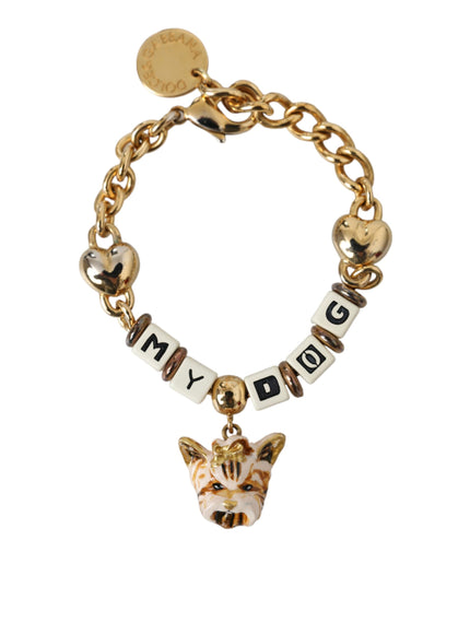 a bracelet with a dog charm on it