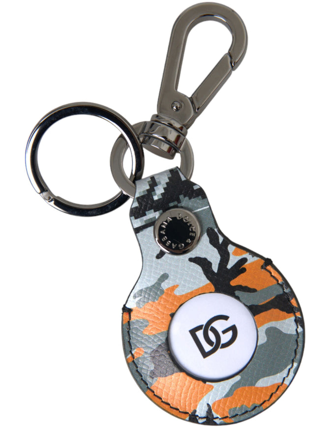 a keychain with a camo design on it