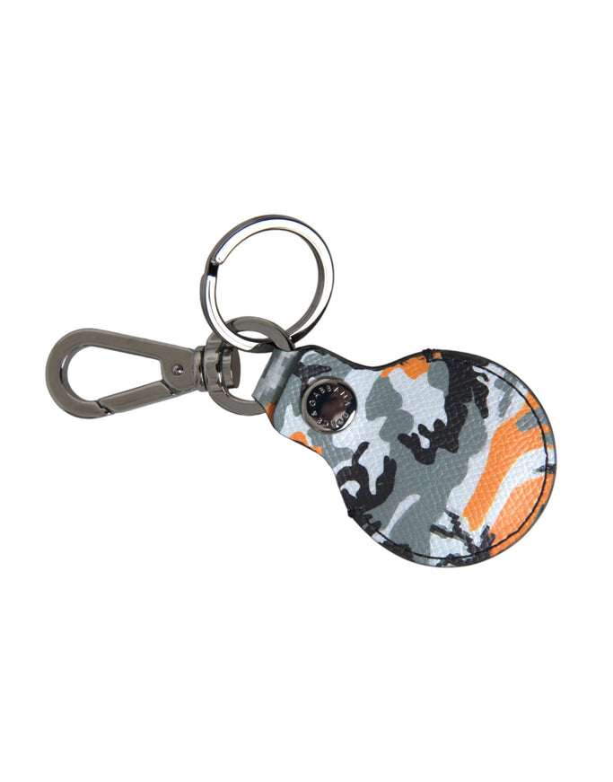 a keychain with a camo design on it