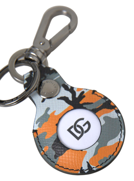 a keychain with a camo design on it