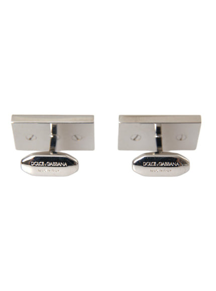 Back view of Dolce & Gabbana silver gold plated cufflinks