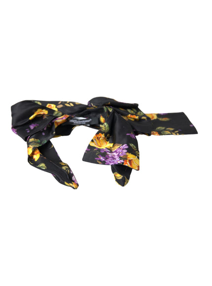 Floral applique silk headband by Dolce & Gabbana