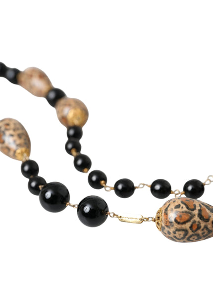 Dolce & Gabbana necklace with black and printed beads