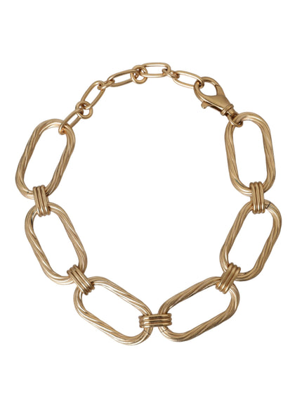 Dolce & Gabbana gold tone brass large link chain necklace