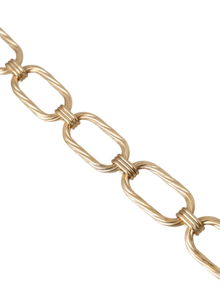 Detail of Dolce & Gabbana gold tone brass link chain necklace