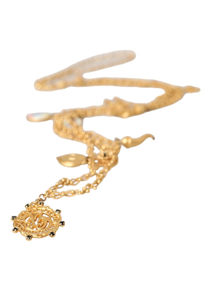 Dolce & Gabbana gold tone chain charm necklace