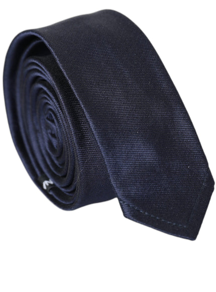 Dolce & Gabbana blue silk tie rolled up