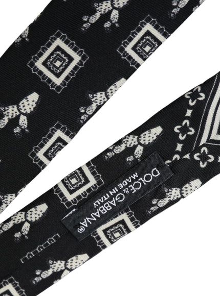 Dolce & Gabbana tie showing pattern and brand label