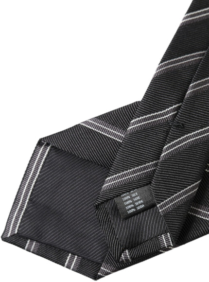 Back view of Dolce & Gabbana striped silk tie