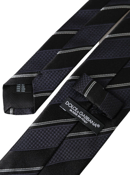 Dolce & Gabbana silk tie with label and stripes