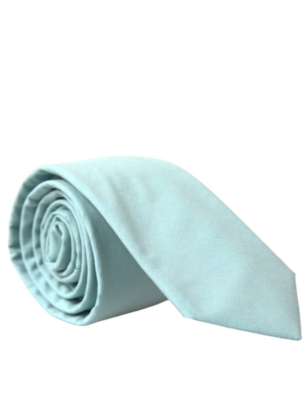 Dolce & Gabbana mint green cotton tie rolled