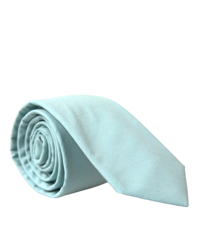 Dolce & Gabbana mint green cotton tie rolled