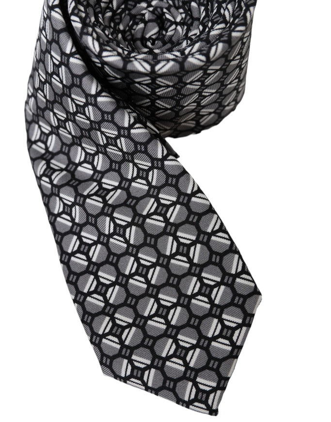 Close-up of Dolce & Gabbana silk tie pattern