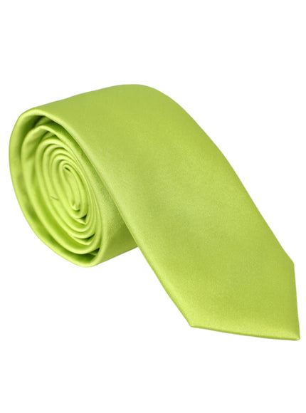 Dolce & Gabbana green silk tie rolled