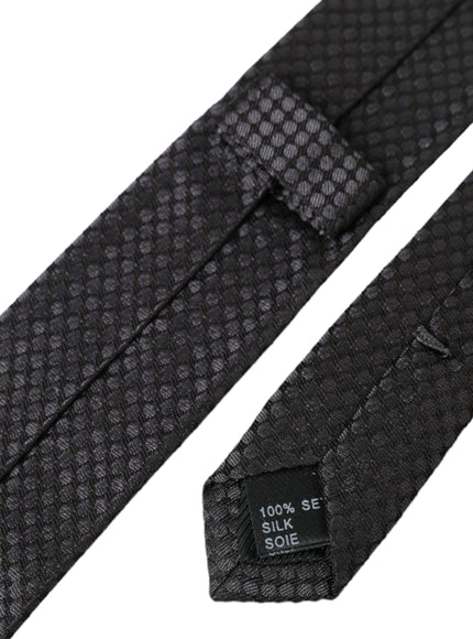 Close-up of Dolce & Gabbana silk tie texture