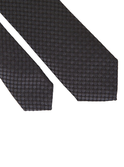 Dolce & Gabbana black silk tie ends