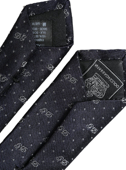 Close-up of Dolce & Gabbana silk tie with tags