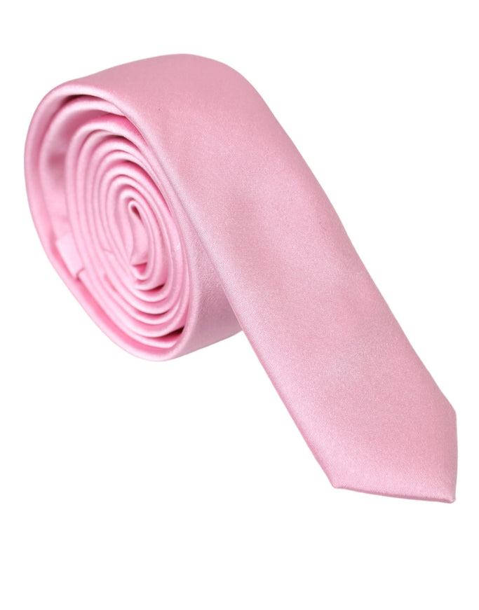 Dolce & Gabbana Silk Adjustable Necktie In Pink