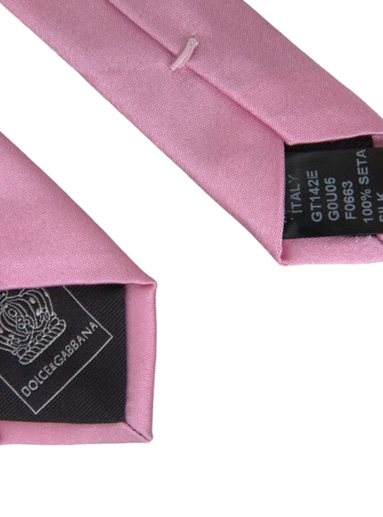 Dolce & Gabbana Silk Adjustable Necktie In Pink