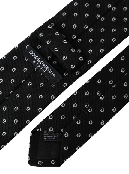 Dolce & Gabbana black logo tie with label