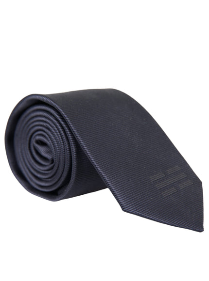 Dolce & Gabbana blue silk tie rolled