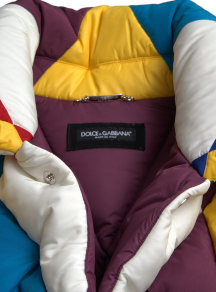 Dolce & Gabbana Multicolor Windbreaker Puffer Jacket Men