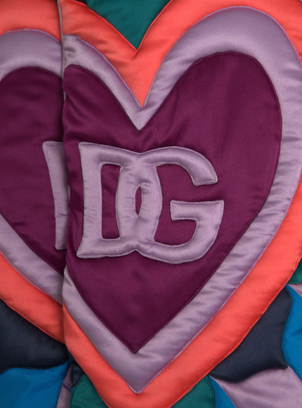 Heart logo detail on Dolce & Gabbana puffer jacket