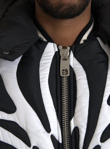 Close-up of Dolce & Gabbana puffer jacket zipper