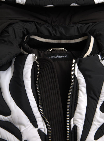 Dolce & Gabbana puffer jacket collar and zipper detail