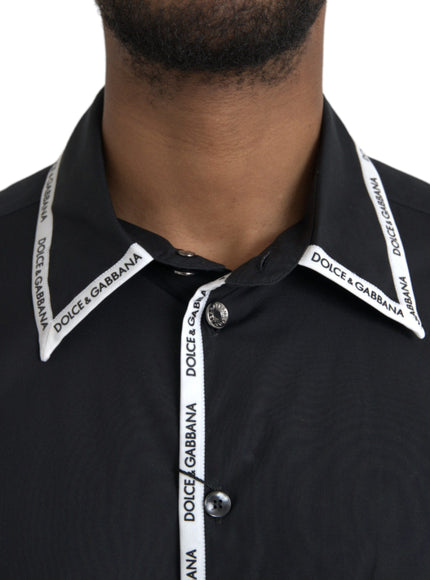 Close-up of Dolce & Gabbana shirt collar detail