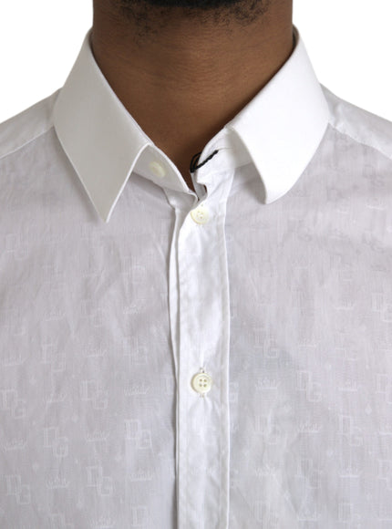 Close-up of Dolce & Gabbana shirt collar and buttons